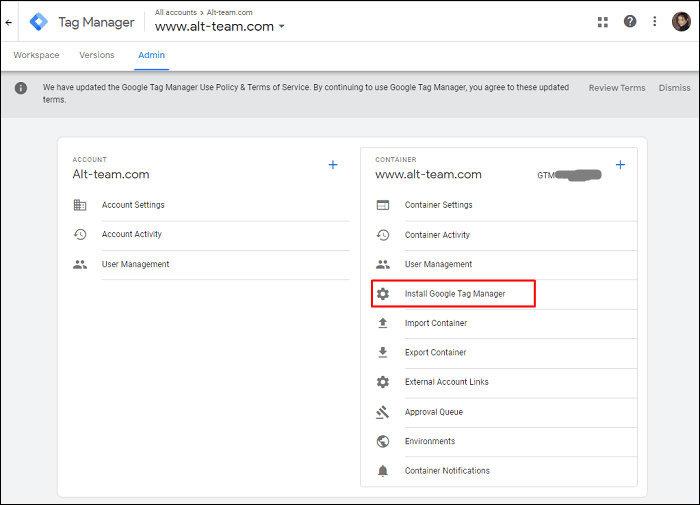 Install Tag Manager mod 700 px